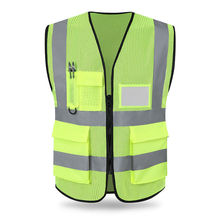 反光背心安全服骑行施工反光衣交通换位工作服美团荧光黄马甲印字