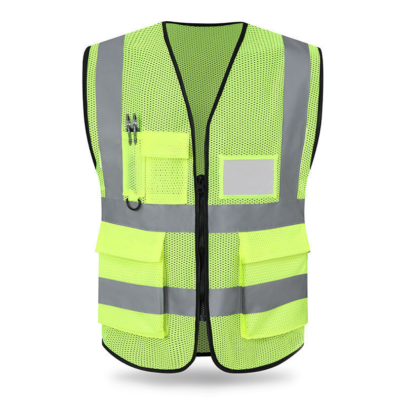 反光背心安全服骑行施工反光衣交通换位工作服美团荧光黄马甲印字