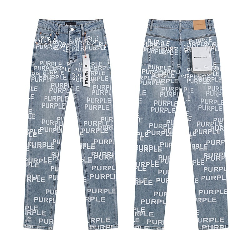 Ksubi トレンディなパープル新 AM スプラッシュインクプリントハイストリートレトロリッピングカジュアルメンズとレディーススリムジーンズ|undefined