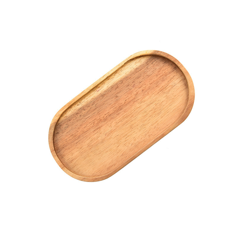 bandeja de madera de Acacia rectangular bandeja de madera sólida bandeja de madera bandeja de té japonesa barbacoa snack pastel plato de madera