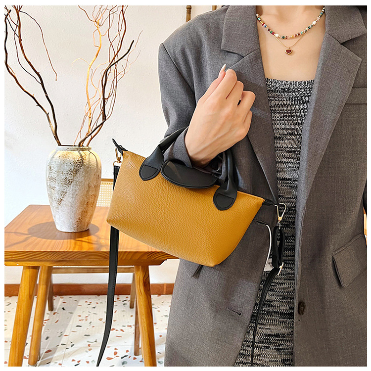 The new 2024 autumn/winter collection of handbags featuring a niche soft skin dumpling bag, color-blocking and patchwork single-shoulder bag, crossbody bag and commuter women's bag undefined