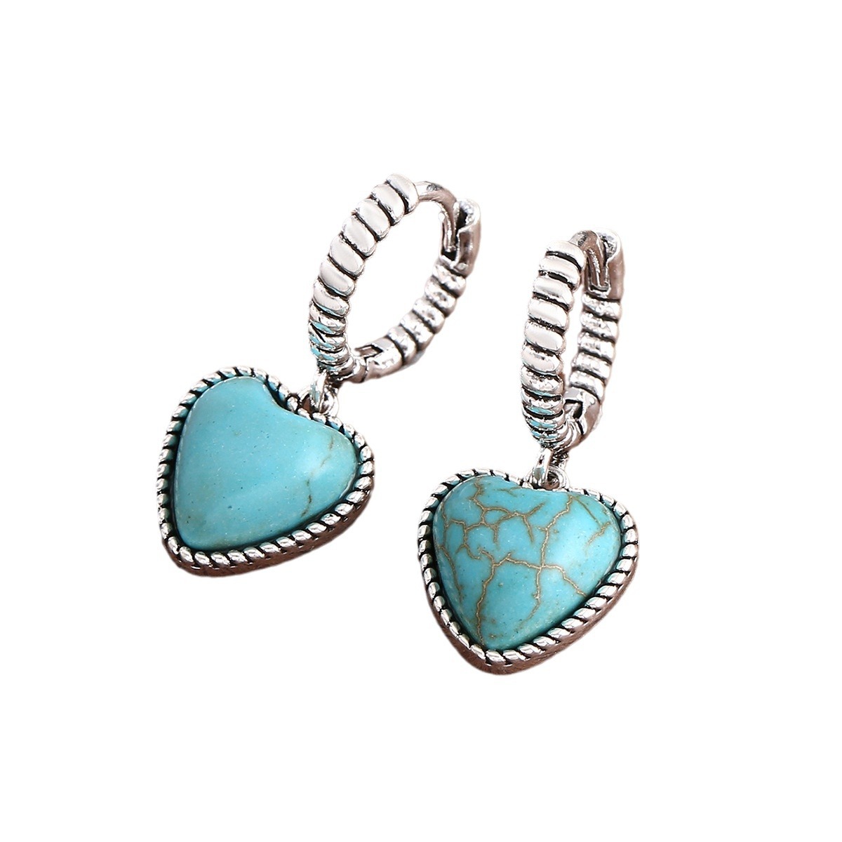 retro bronze turquoise cute pendant