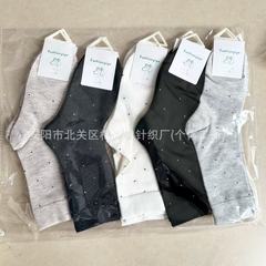 宜丫堆堆袜女春秋季新款韩版吸汗棉袜休闲日系学生秋冬波点长筒袜