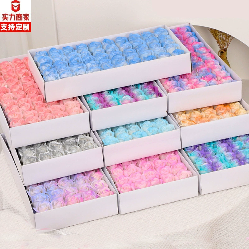 Мыльные розы, искусственные вечные цветы, подарочная коробка с мыльными цветами ручной работы, декоративные мыльные цветы, креативный подарок на День святого Валентина.