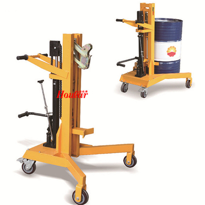 现货300KG手动液压油桶搬运车CA-B30手推升高装卸货简易油桶车