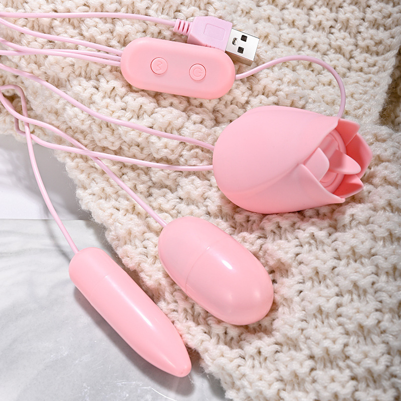 Productos femeninos juguetes sexuales control remoto chupar huevo de doble salto lengua lamir tres saltos fuerte choque femenino masturbador en el cuerpo