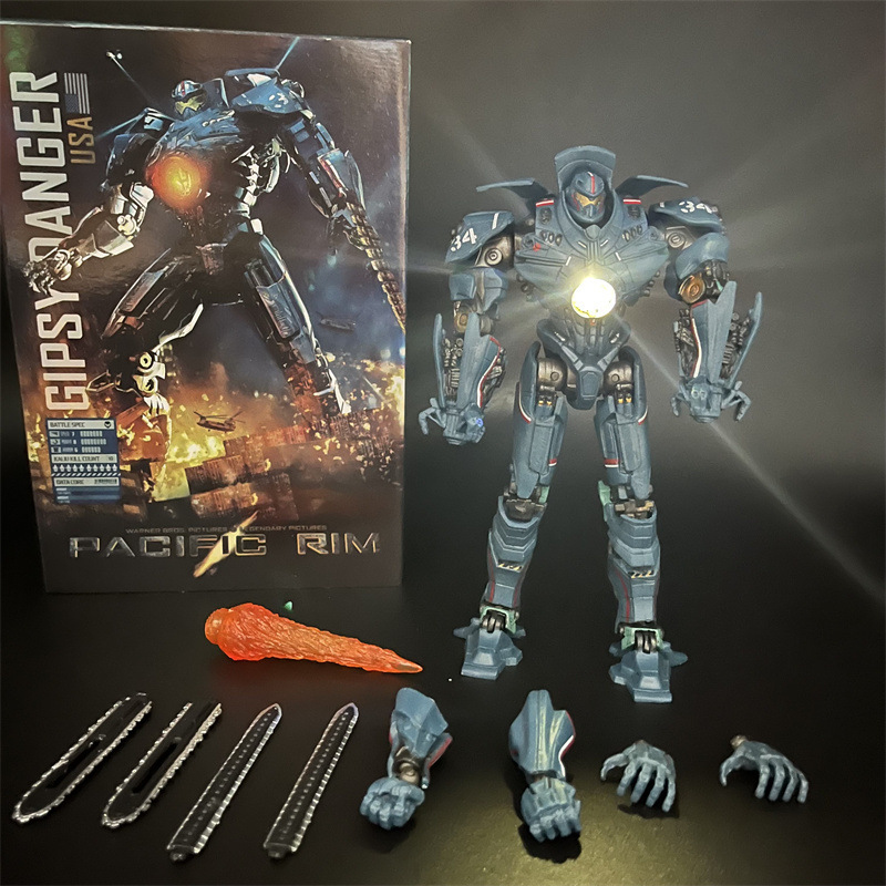 NECA Pacific Rim Mecha Deluxe Luminous Dangerous Wanderer Red Alpha Movable Model Hand-held