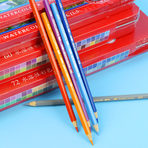 Faber-Castell 18/24/36/48 color water-soluble color pencil red paper box color lead Knight's Castle oil-based color lead