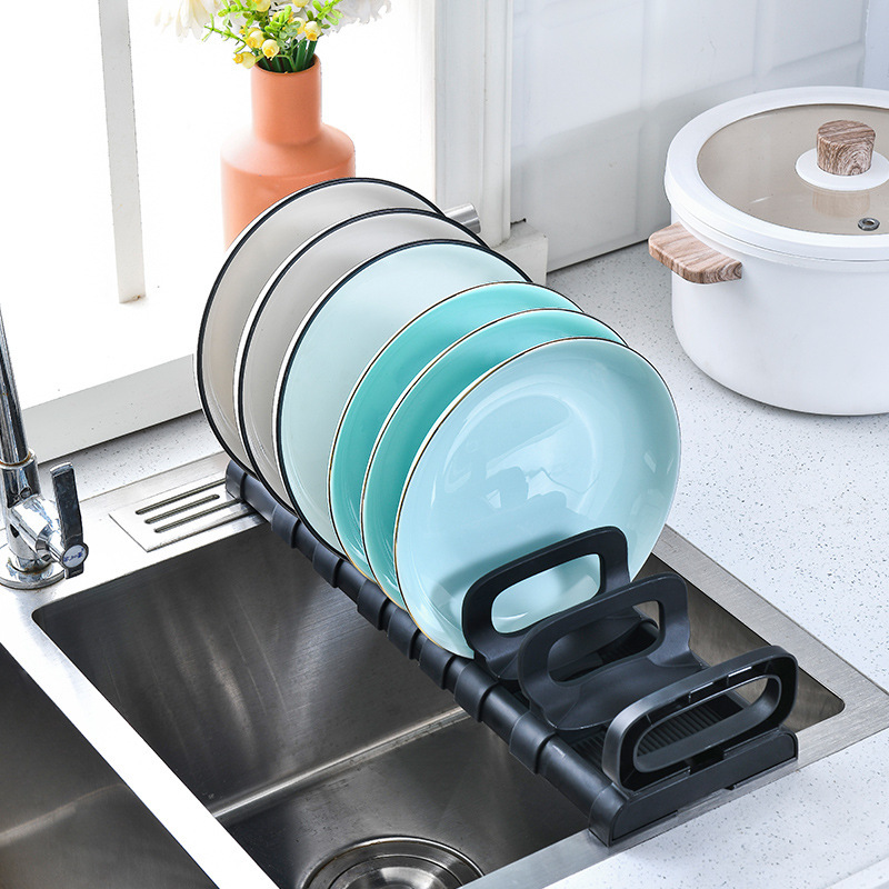厨房水槽沥水篮单层碗盘收纳放碗碟橱柜碗架小型柜内置物架批发