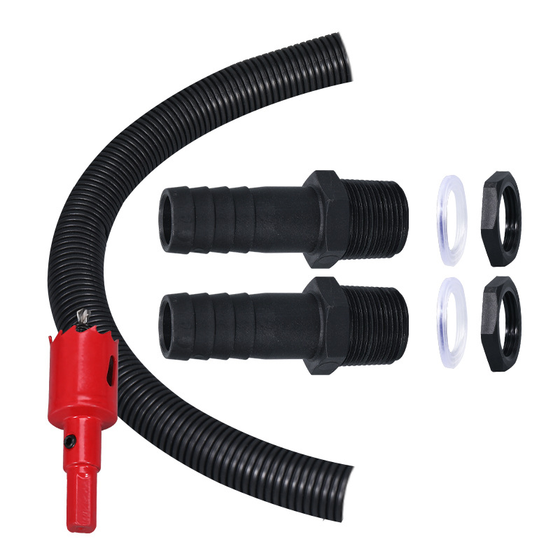 2 커넥터 25mm + 호스 0.5m + 구멍 오프너 - 항공기 상자 - P3 (250*150*70)