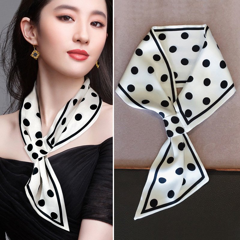 Versatile Women's Silk Neck Scarf For Spring Autumn And Summer Style_voghion.com