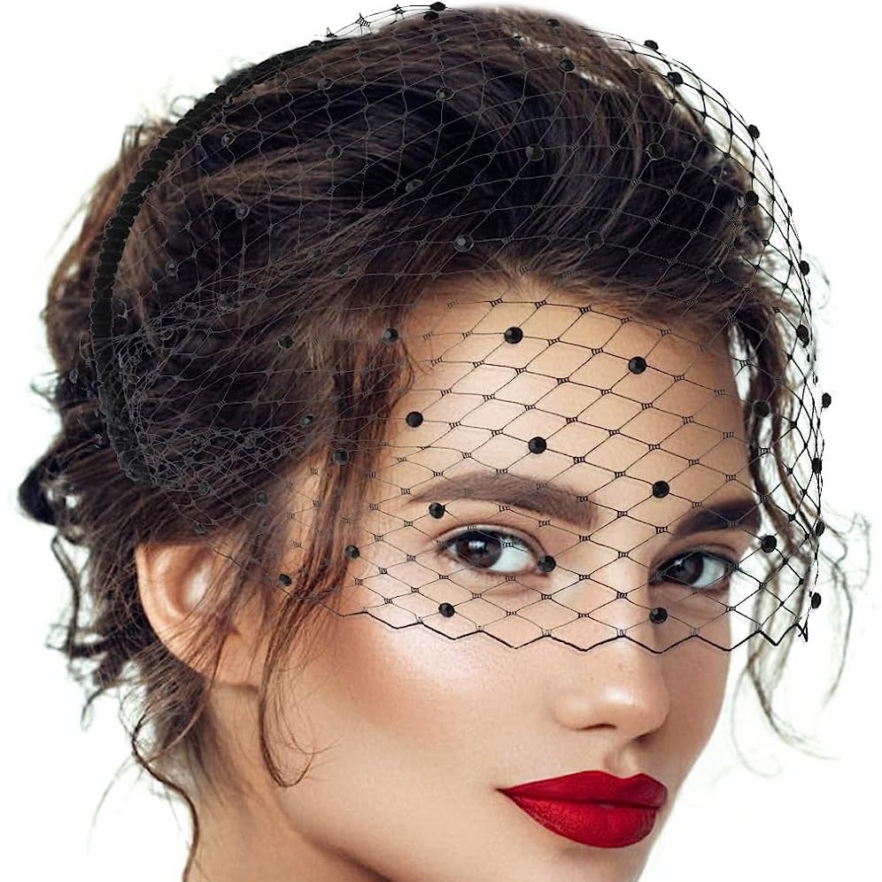Europa y América Negro diamante velo diadema Amazon AliExpress al por mayor rhinestone velo accesorios para el cabello accesorios nupciales de la vendimia