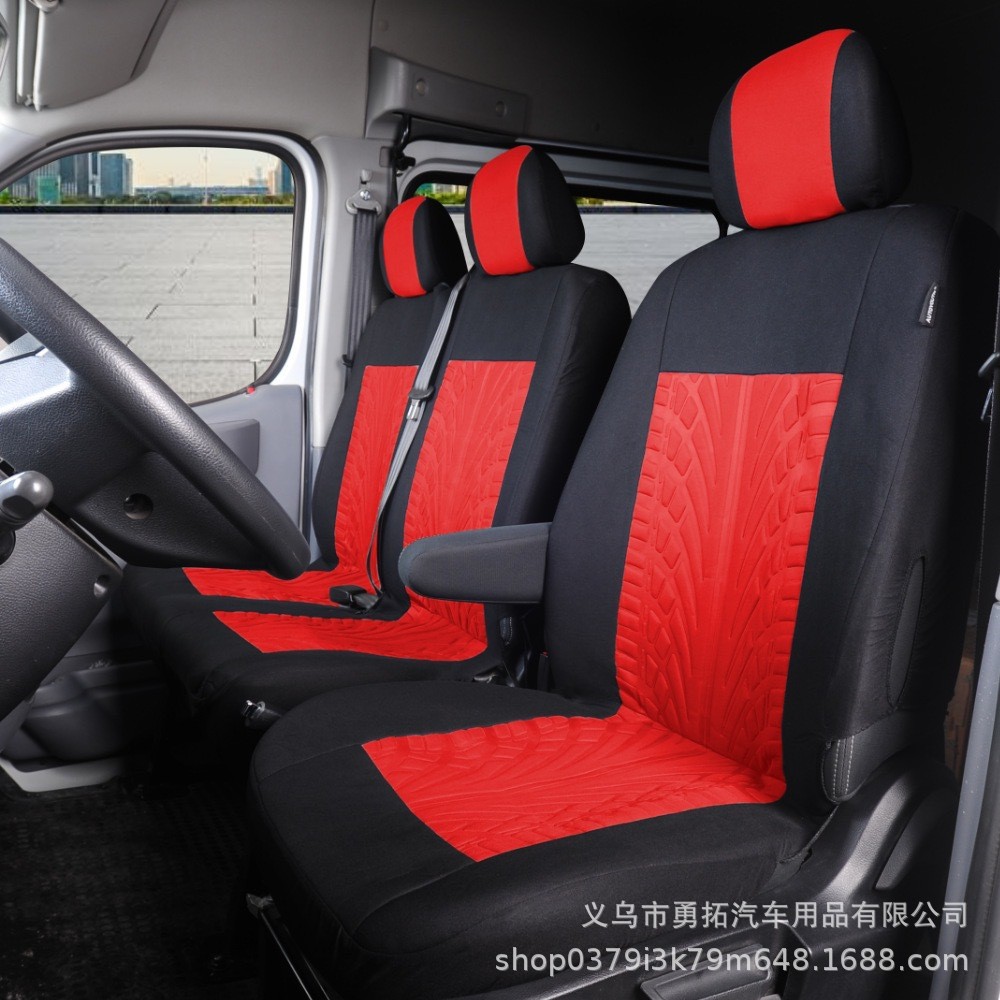 Cross-Border Hot-Selling Truck and Van 2+1 Tire Pattern Embossed Car Seat Covers Amazon Temu Meike Duo
