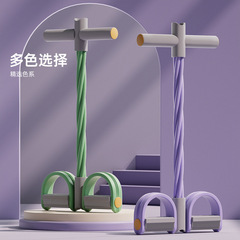 脚蹬拉力器收腹神器减肚子仰卧起坐辅助拉力器卷腹马甲线弹力带