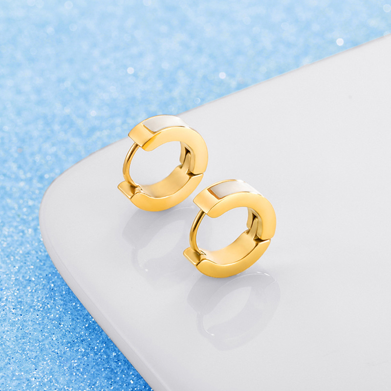 Small fresh cute fashionable elegant earrings stainless steel