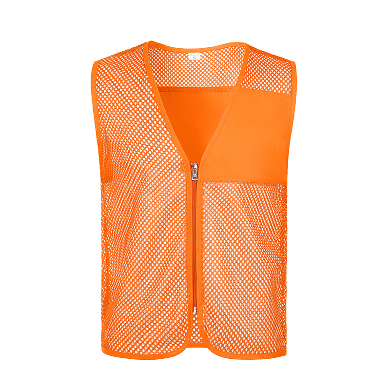Nets de pesca transpirables voluntarios chaleco ropa de trabajo caballo clips impresión de malla publicidad voluntarios de bienestar público chaleco logotipo personalizado