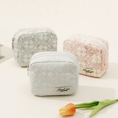 小香風純色布藝化妝包大容量日韓女款文藝姨媽收納零錢包箱包工廠