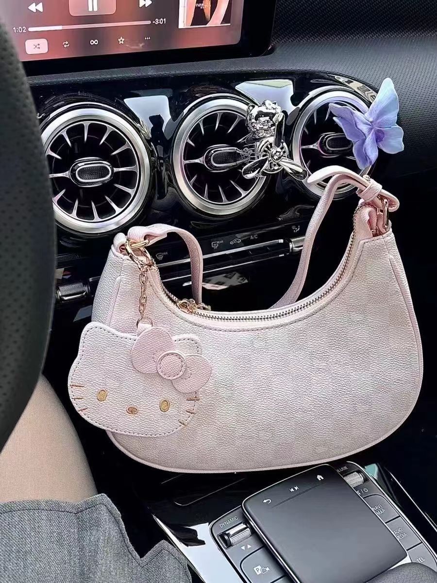 2024 lujo ligero nuevo HelloKitty bolso de hombro simple de moda versátil viaje lindo mochila pequeña mochila
