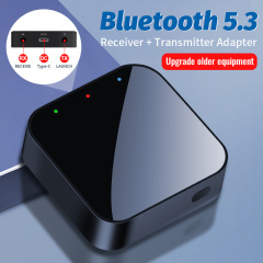 新製品プライベートモデルbluetoothコンピュータ送信機受信機2 in 1 5.3 bluetoothアダプタaux車載変換器