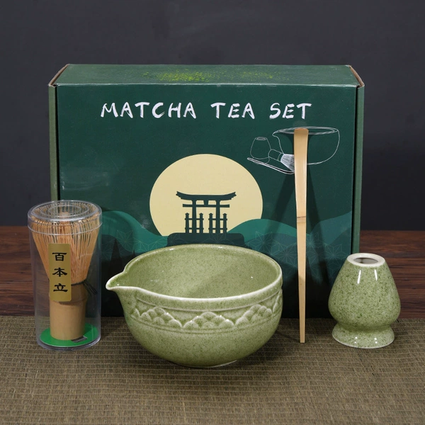Matcha, tea cup, set, 4 piece set