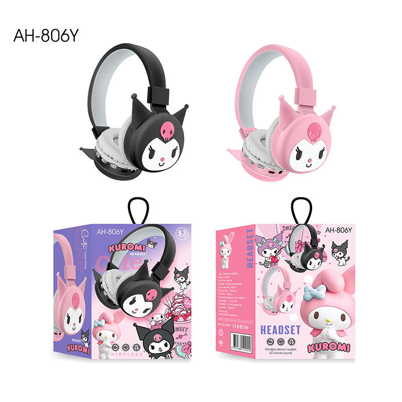 AH-806Y Kuromi Headphones Pink