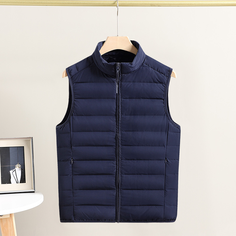 2024 spring and autumn light men's down jacket vest Korean casual white duck down vest jacket a wholesale
