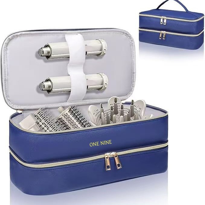 새로운 휴대용 보관 상자 여행 휴대용 헤어 드라이어 보관 가방 더블 레이어 뷰티 컬링 아이언 스타일링 보관 상자