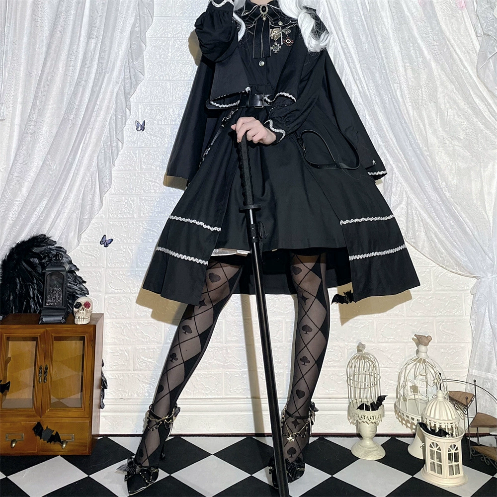 Thin knee socks, Lolita style