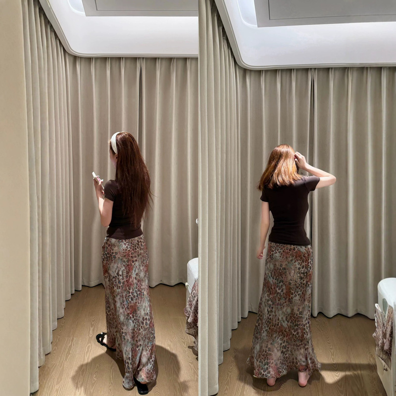 Summer Leopard Print Skirt, Fashionable Retro Versatile Elegant Long Skirt, Stylish and Eye-Catching Chiffon Slimming Skirt Summer Leopard Print Skirt, Fashionable Retro Versatile Elegant Long Skirt, Stylish and Eye-Catching Chiffon Slimming Skirt