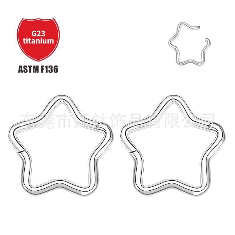 Pointed titanium steel lip stud product view