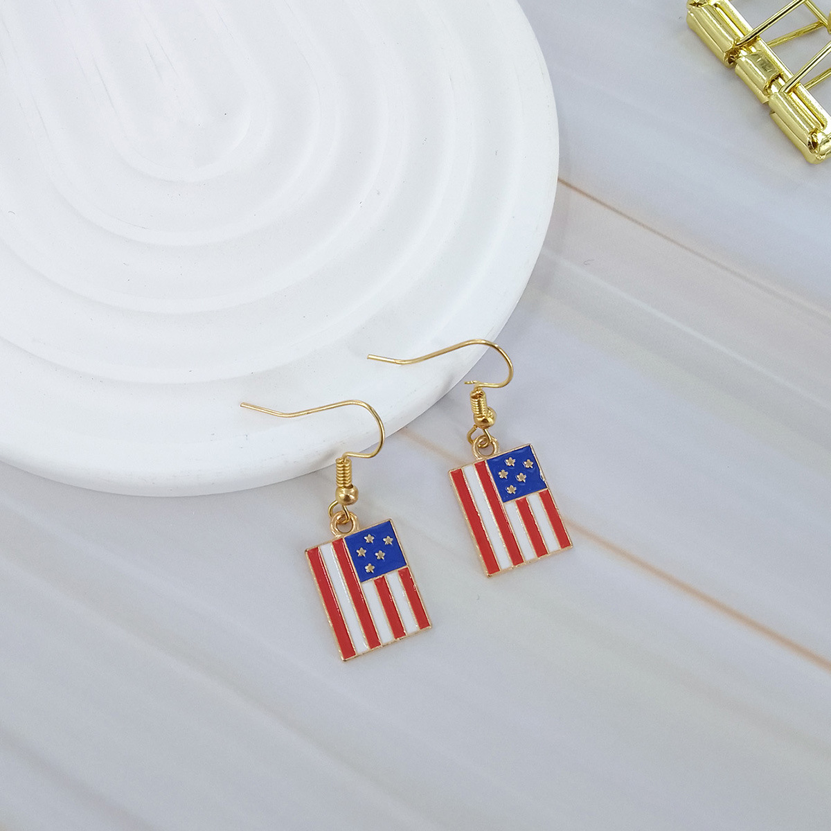 9g Weight Steel needle Ear Needle Material Drop Earrings Classification 1 Pair Quantity Holiday, Street Occasion Acrylic Material Independence Day Festival Constellation, Fruit, Heart Shape Pattern Women's Gender Patchwork Design Retro Style 1 Pair Retro Constellation Fruit Heart Shape Patchwork Arylic Drop Earrings 3