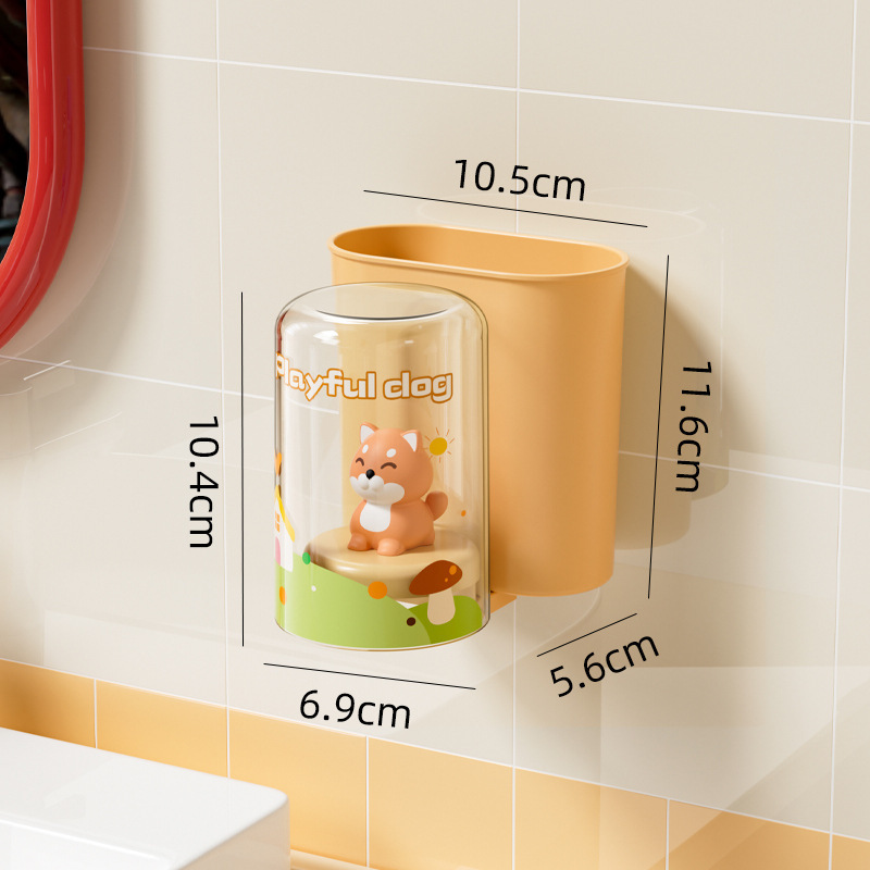 Suport pentru periuțe de dinți cu pahar pentru copii_voghion.com