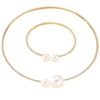 Choker from pearl, bracelet, fashionable set, accessory, suitable for import, Amazon, light luxury style