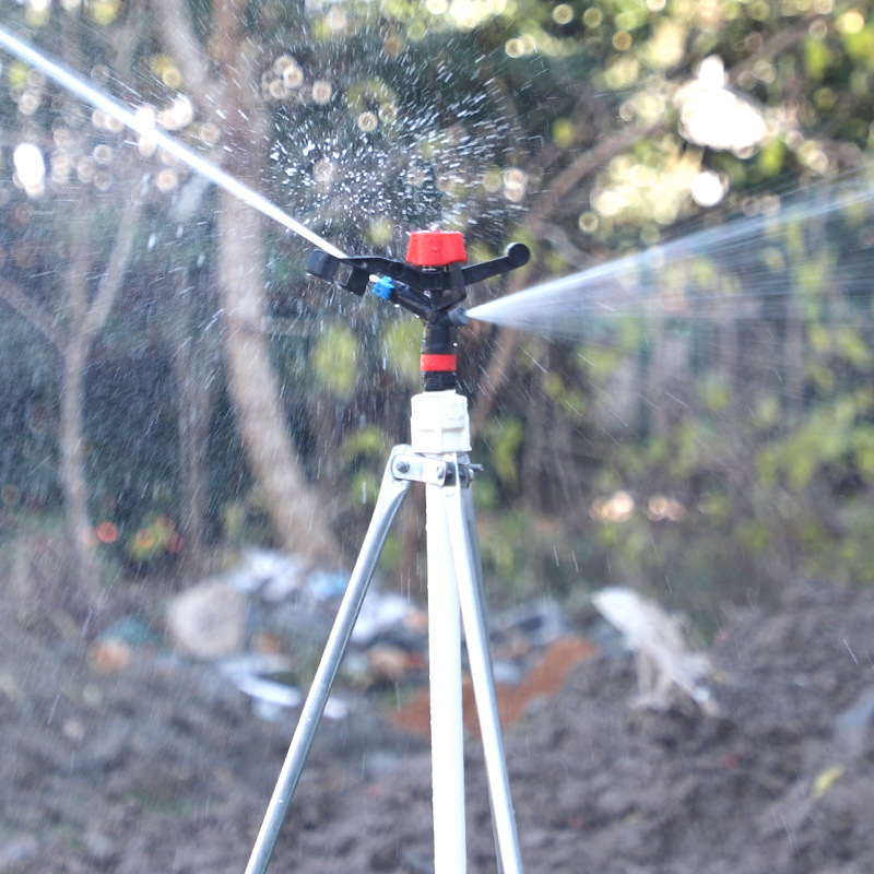 6 puntos rociador de brazo oscilante de plástico 360 grados rotación controllable jardín de césped agrícola riego por pulverización enfriamiento rociador sin impuestos