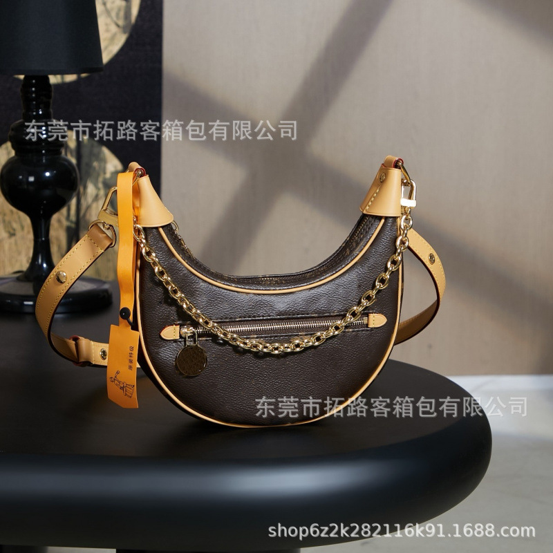 M&Lv Cross-Border Luxury Brand Classic Monogram Pea Bag Moon Bag Women's Fashion Trendy Handbag Crossbody Bag M&Lv Cross-Border Luxury Brand Classic Monogram Pea Bag Moon Bag Women's Fashion Trendy Handbag Crossbody Bag