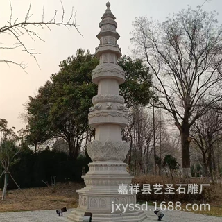 源头厂家定做花岗岩石塔  景区寺庙仿古青石石塔  制作安装石雕塔
