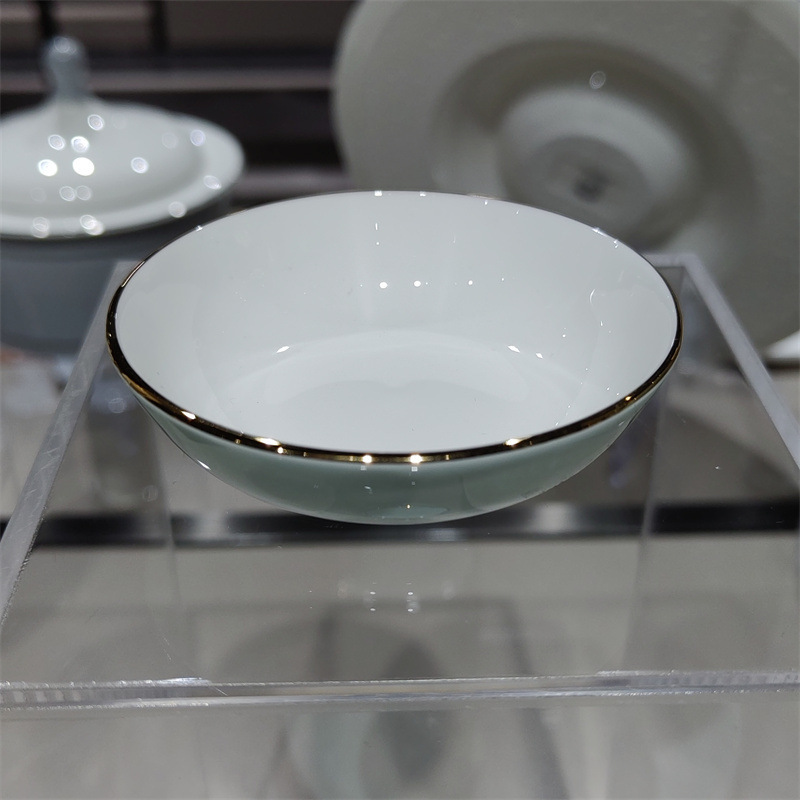 シャドウシアンボーンチャイナ高級食器新しい中国風クラブボックスボウルとプレート五つ星ホテルテーブルロゴカスタマイズ|undefined