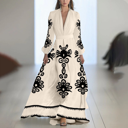  Temu Independent Station hit printed dress