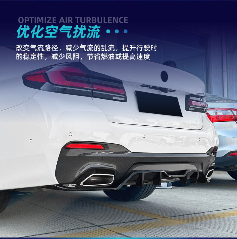 Suitable for Bmw 5 Series G30 G31 Sport Edition Mp Front Lip, Corner Light Eyebrow, Center Grille, Side Skirt, Rear Lip, Rear Wing Modification Parts