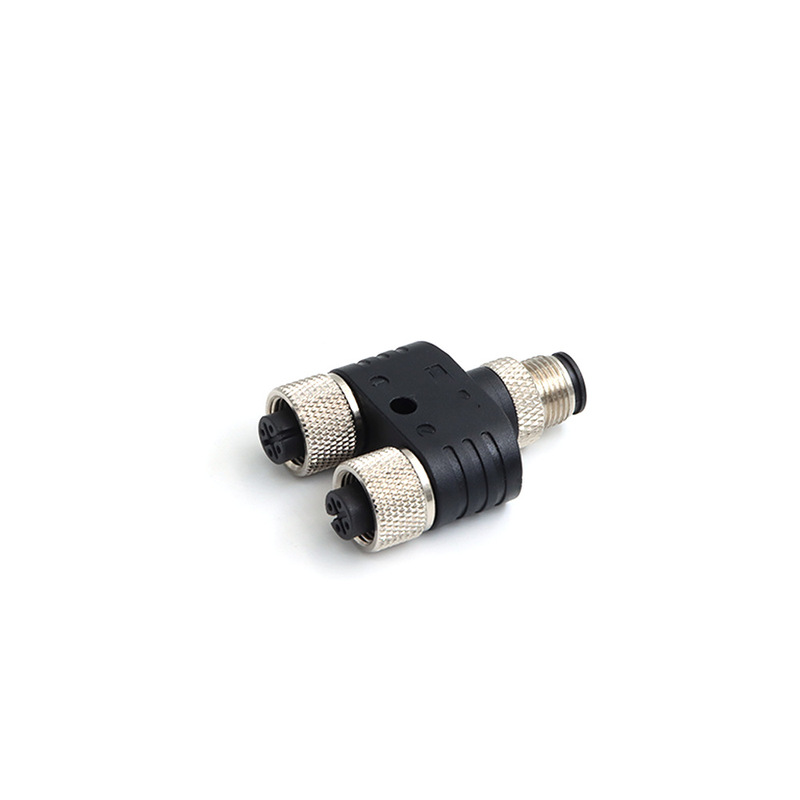 M12Y Type Aviation Plug Three-Way Adapter 3-Pin 4-Pin One Male to Two Female Sensor Distributor Adapter