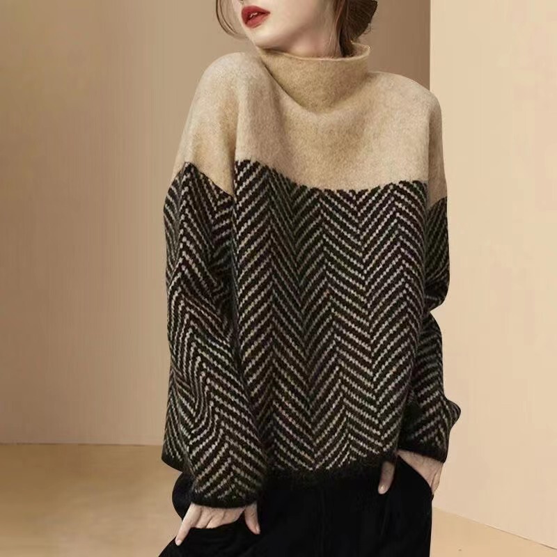 Lazy Style Thick Knitwear French Women's Winter 2025 New Large Size Fashionable Design Popular Knitwear Top