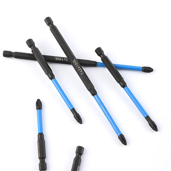 Strong magnetic cross electric screwdriver head non-slip impact-resistant screwdriver tool suit electric drill strong magnetic wind batch