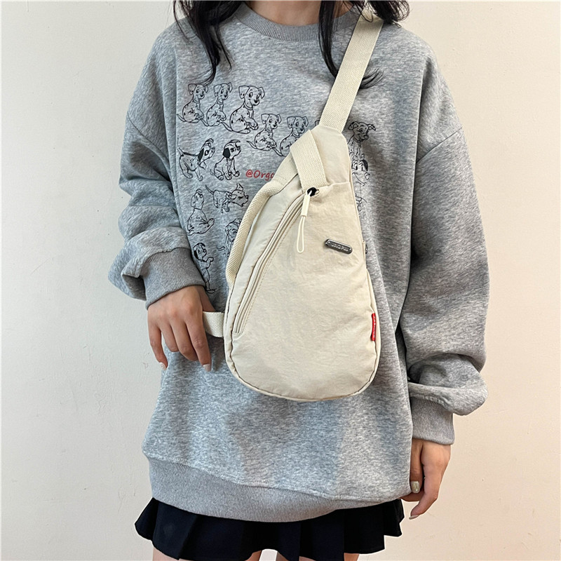 Nouveau sac en tissu Oxford à la mode pour hommes et femmes, sac de poitrine à bandoulière simple et polyvalent, sac à main d'extérieur_voghion.com