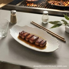 日式陶瓷盘子高级家用炒菜盘子水果盘创意餐具商用火锅烤肉盘批发