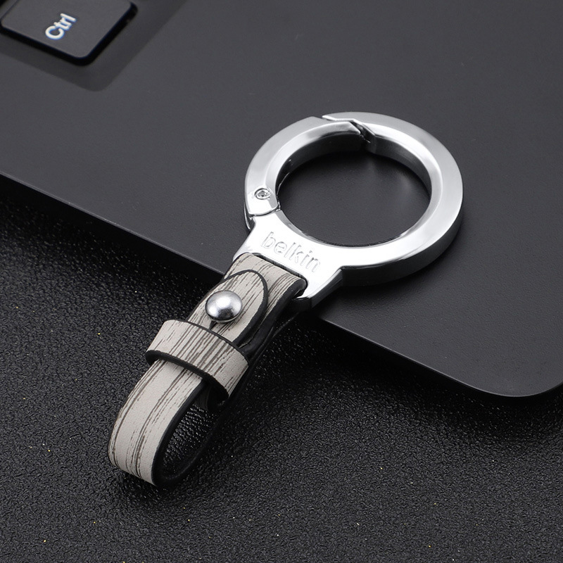 Llavero 2024 nuevas chicas hombres creativo de la piel del coche de la piel de la cintura de alta calidad colgante anti-pérdida llavero