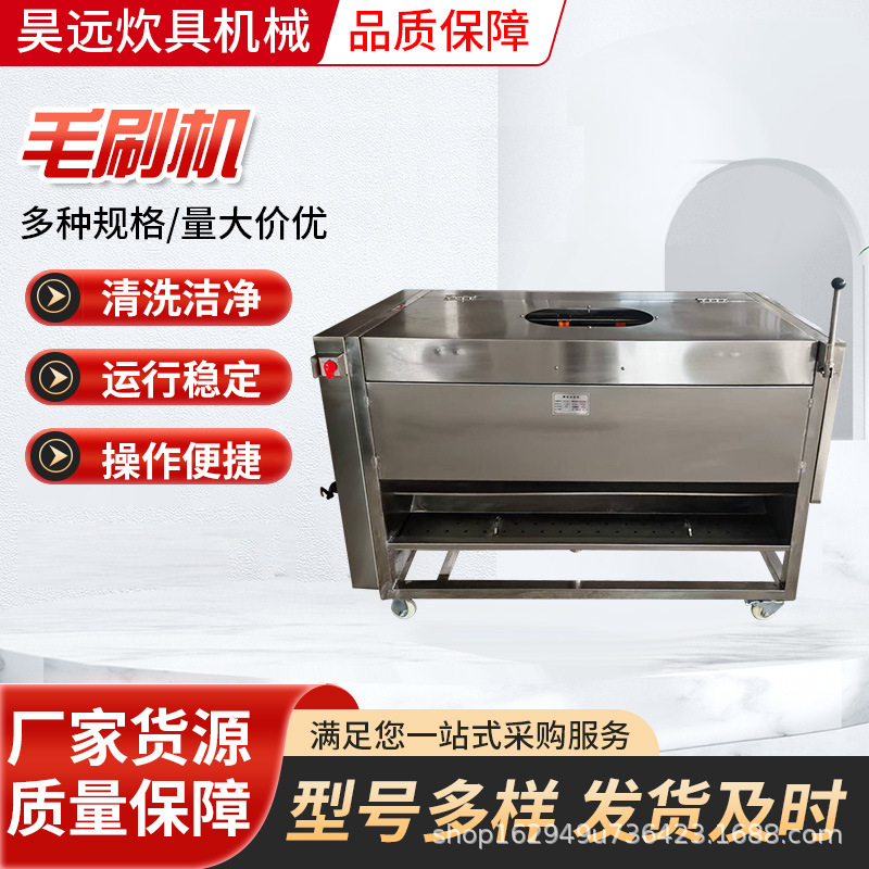 跨境厂家全自动毛刷机 毛刷式清洗设备土豆去皮机去泥毛刷机