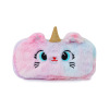 Winter cartoon plush cute pencil case, children's storage bag, big eyes, unicorn