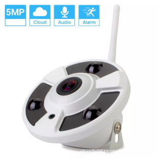 Network wireless WIFI panoramic 5MP infrared surveillance camera 360 degree 1080P fisheye card HD camera