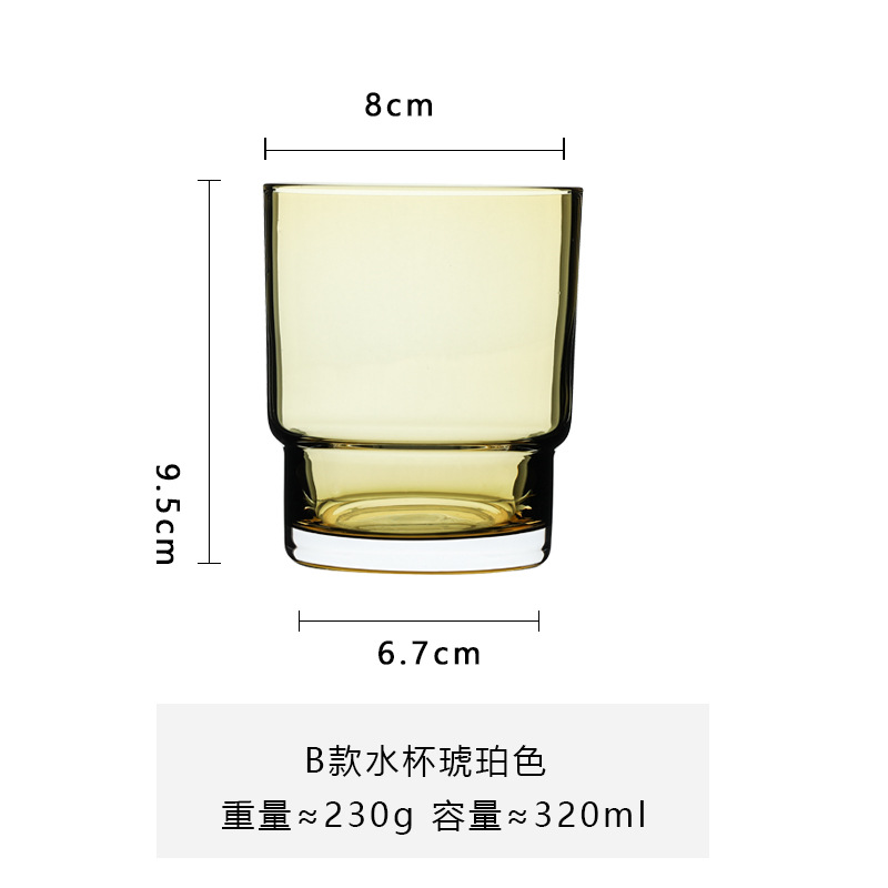 Color primario patrón vertical taza de vidrio de alto aspecto vidrio de whisky KTV vidrio de cerveza vidrio de vino extranjero vidrio de cerveza bebida taza