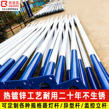 厂家直销路灯杆6米8米单双臂海螺臂道路新农村户外防水太阳能灯杆